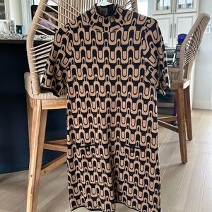 Anthropologie Maeve brown and black dress